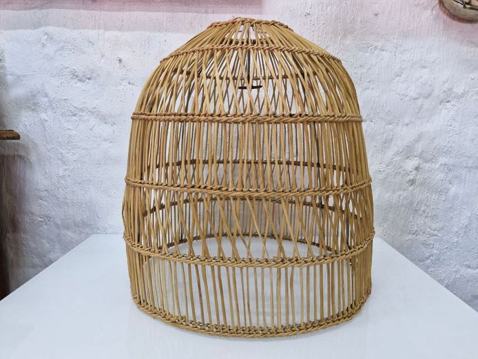 Large Woven Rattan Dome Lampshade
