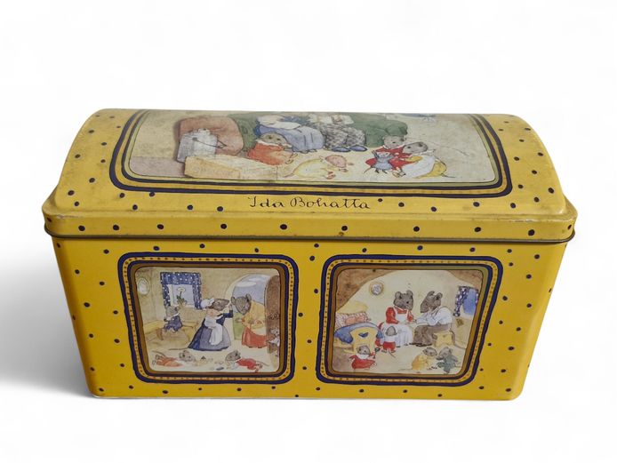 Vintage E. Otto Schmidt Ida Bohatta Domed Cookie Tin