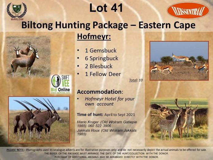 Biltong Hunting Package – Eastern Cape