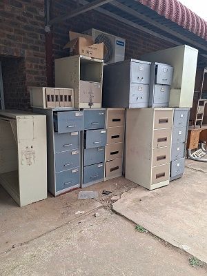 Assorted Steel cabinets and shelves
