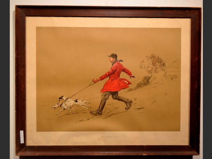 FRAMED PRINT "THE TERRIER MAN" BY LIONEL EDWARDS, 52.9 x 38cm