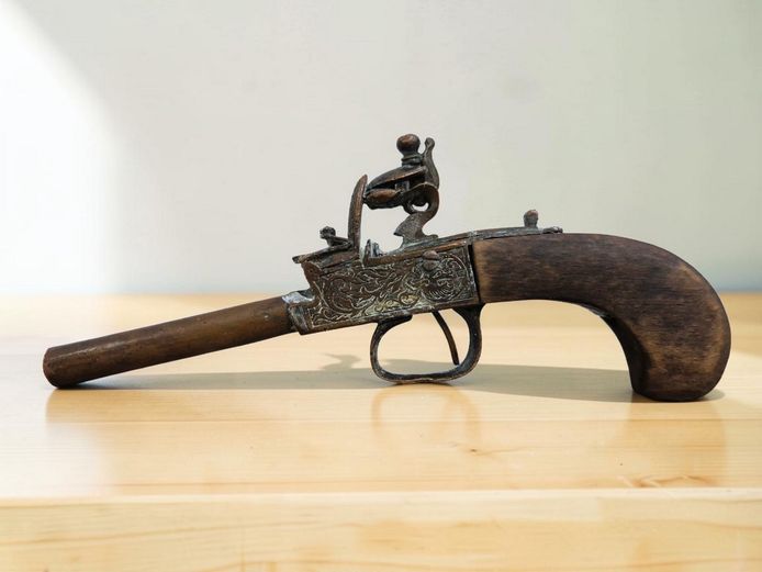 Antique Balkan Flintlock Pistol Replica (23cm)