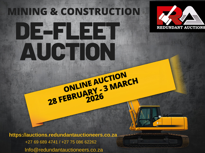 MINING & CONSTRUCTION DE-FLEET ONLINE AUCTION