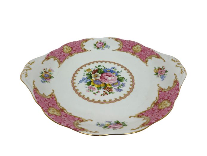Royal Albert "Lady Carlyle" Bone China Handles Sandwich / Cake Plate
