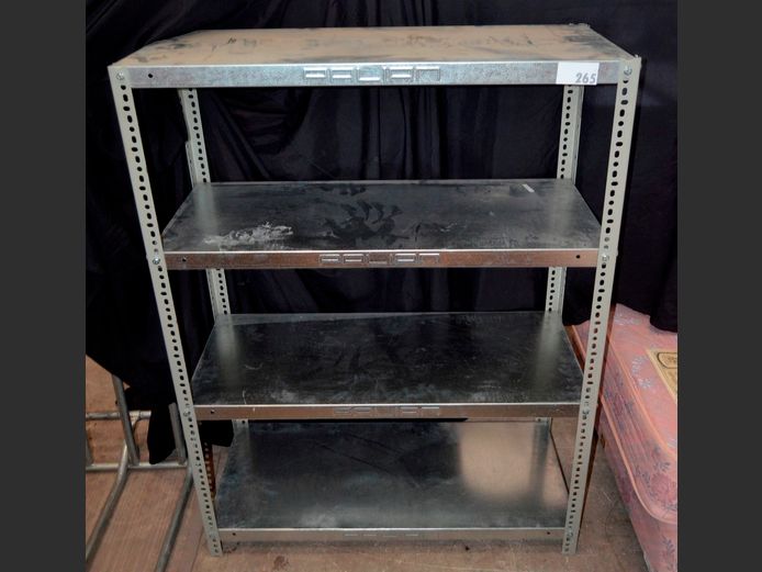 GALVANISED 4-TIER SHELF, 92 x 39 x 122cm