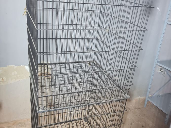 2 X STEEL MESH BINS