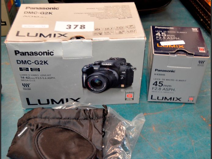 PANASONIC LUMIX G2 CAMERA & A 45mm LENS [Untested]