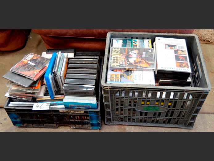 LOT ON 2 SHELVES: ASSORTED DVD's & CD's