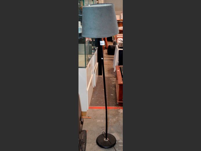 METAL STANDING LAMP WITH SHADE, 156cm High [Needs repairs]
