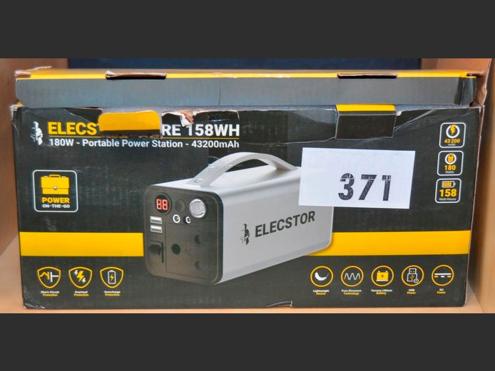 ELECSTOR 180W PORTABLE POWER STATION [Untested, no power supply]