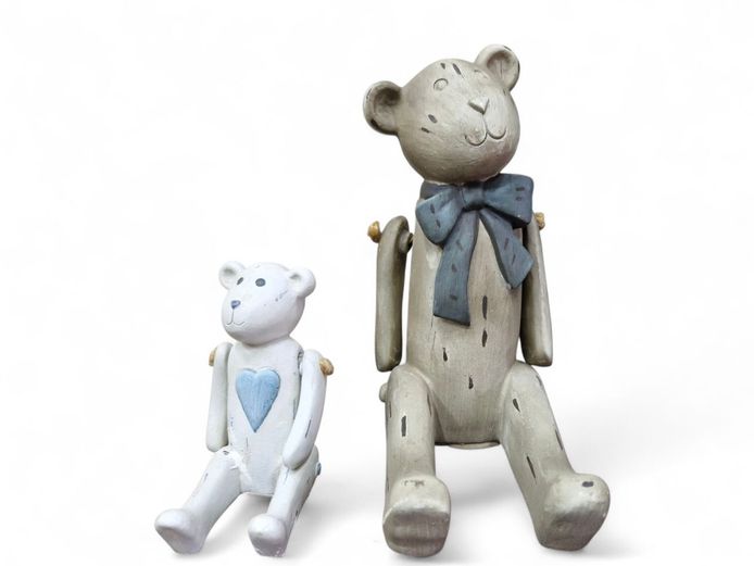 Vintage Jointed Wood Carved Bears