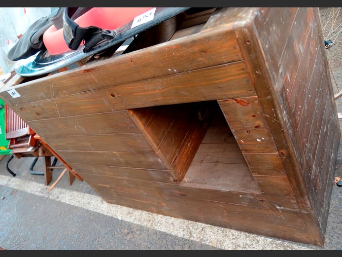 SMALL WOODEN COUNTER, 118 x 56 x 88cm