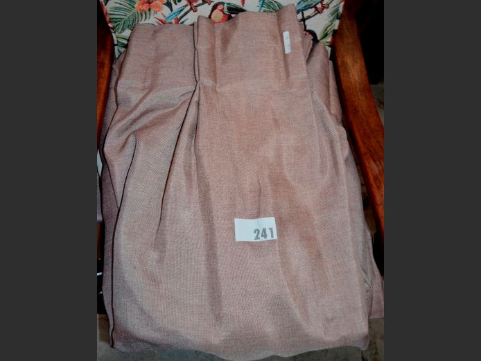 PAIR BROWN CURTAINS