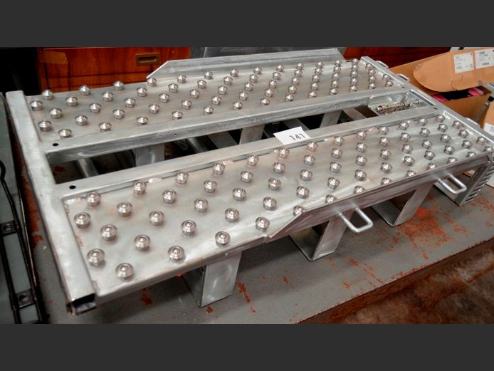 GALVANISED BATTERY TRANSFER TABLE, 103 x 65 x 22cm ### PLUS VAT ###