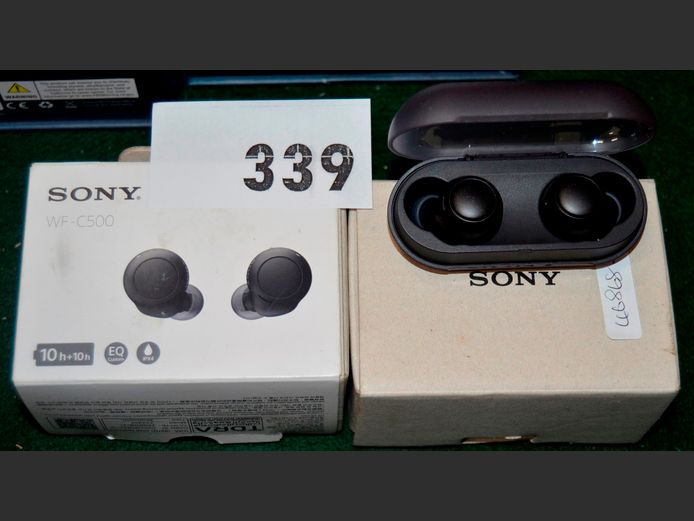 LOT: 2 x SONY WF-C500 BLUETOOTH EARPHONES [Untested]