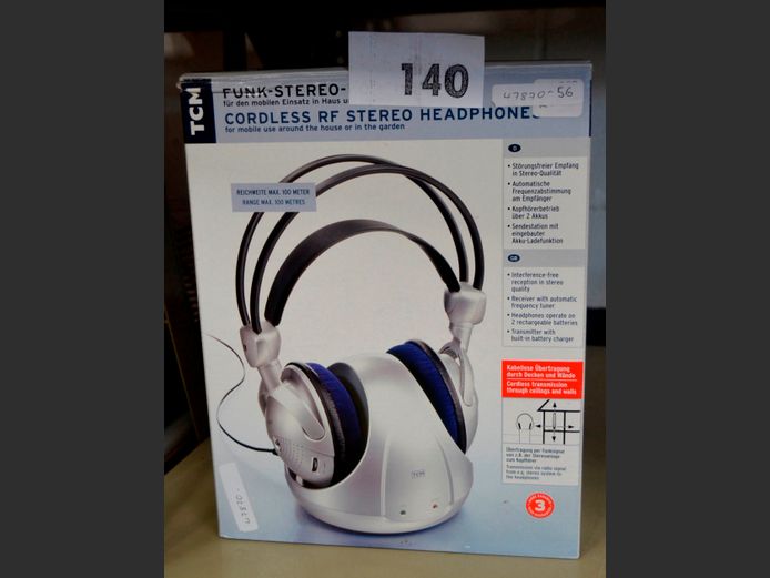 TCM CORDLESS STEREO HEADPHONES [Untested]