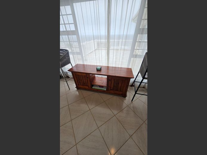 Wooden table with 2 x doors