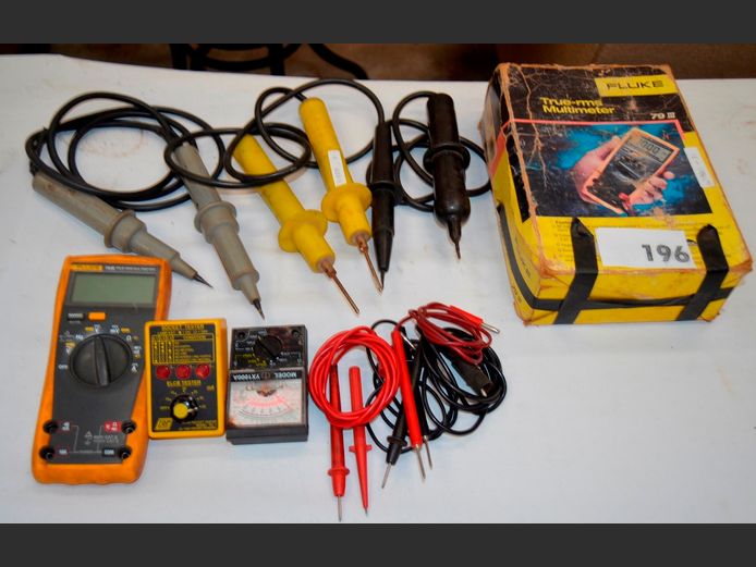 FLUKE 79 II MULTIMETER, H.V. PROBES, etc [Untested]