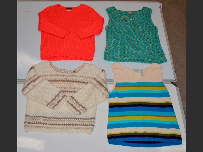 LOT OF 4 LADIES JERSEYS: WILLI SMIT, SIGRID OLSEN, LIZ CLAIRBORN & ALYSSA BROOK II [Sizes 38, L & XL]