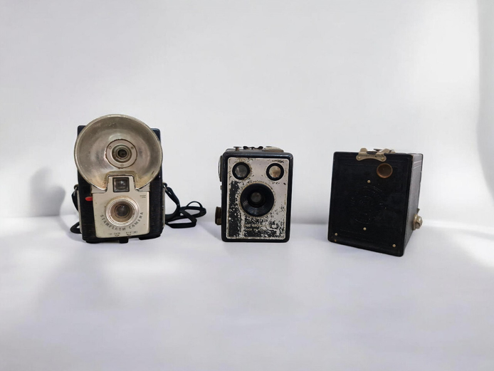 Collection of Vintage Kodak Brownie Box Cameras