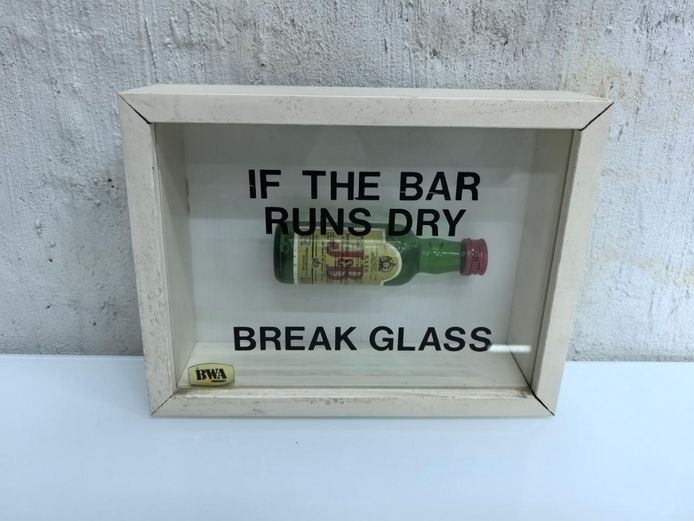 Vintage J&B "If The Bar Runs Dry" Shadow Box