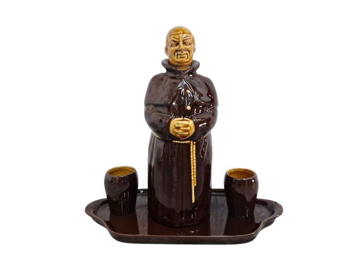 Vintage Beswick “Headmaster Monk” Decanter Set