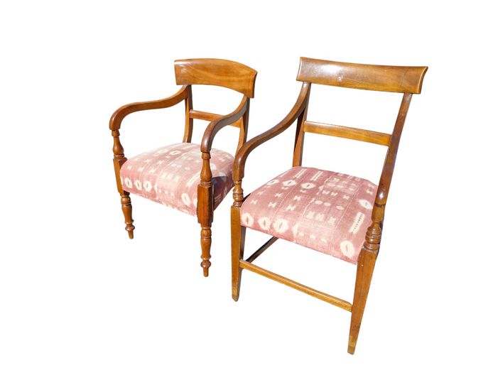 Pair of Antique William IV/Early Victorian Mahogany Armchairs