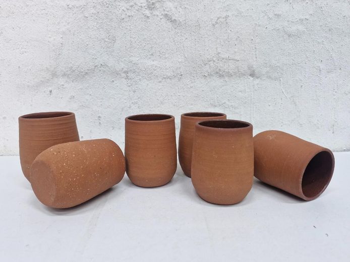 Handcrafted Clay Terracotta Tumblers / Drinking Cups