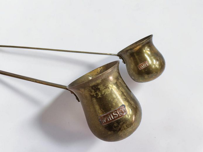 Vintage Brass Spirit Measures - Whisky & Rum Ladles