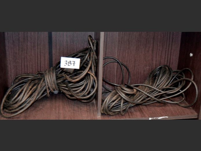 LOT OF 2: LONG BLACK EXTENSIONS LEADS [Untested]