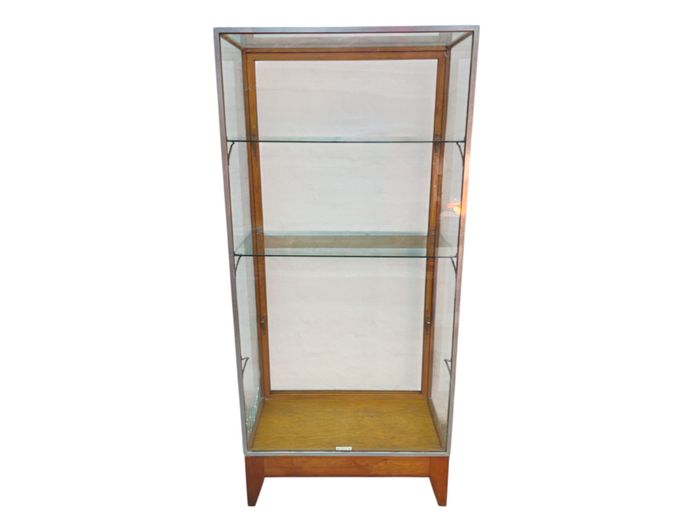 Vintage Merwitz Shopfitters Glass & Timber Display Showcase