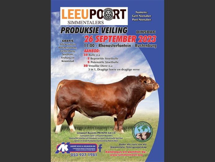 LEEUPOORT SIMMENTALERS PRODUKSIEVEILING