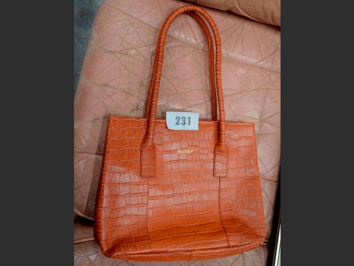BUSBY BROWN LEATHER LADIES HANDBAG