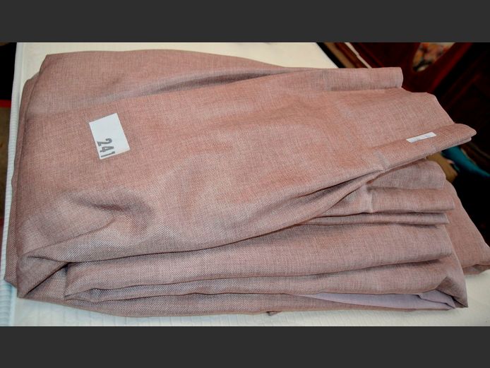 PAIR BROWN CURTAINS