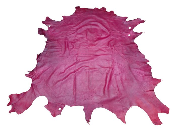Rich Crimson-Dyed Genuine Leather Hide