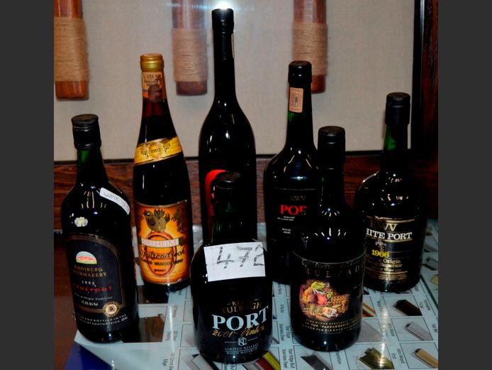 KWV 75 VINTAGE MUSKADEL, KWV PORT, KLEIN TULBAGH PORT, etc [Condition of contents unknown]