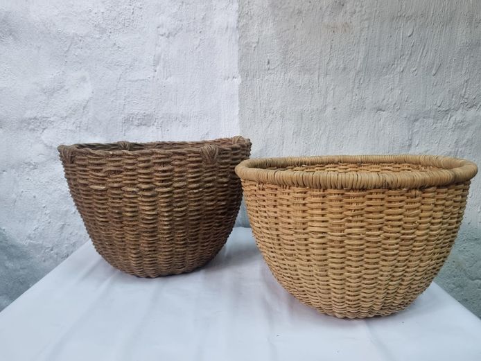 Vintage-Style Rattan Decorative Basket Set