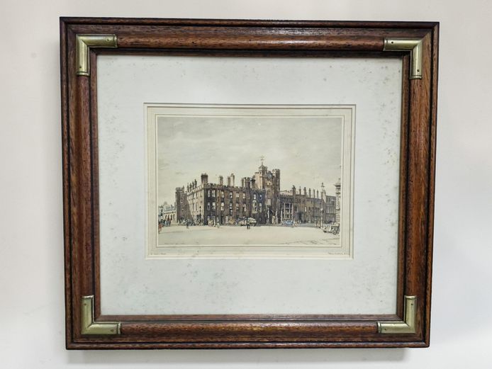 St. James’s Palace by Sir Henry Rushbury, R.A. in Vintage Frame