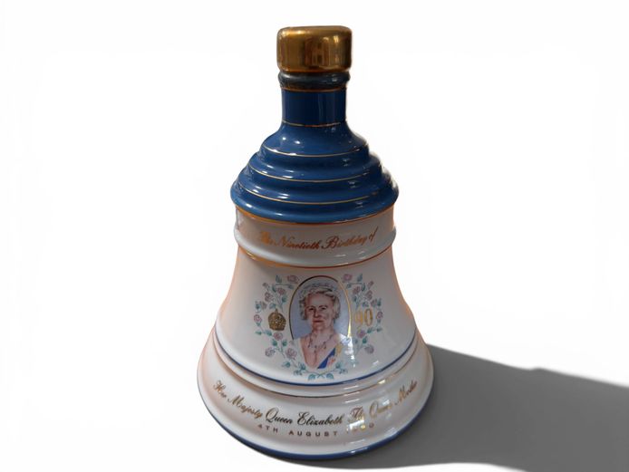 Sealed Bell’s Whisky Royal Commemorative Decanter (Queen Mother – 1990)
