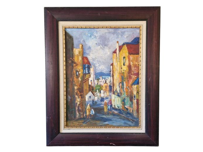 Eryn Gadsby European Street Scene Oil Painting