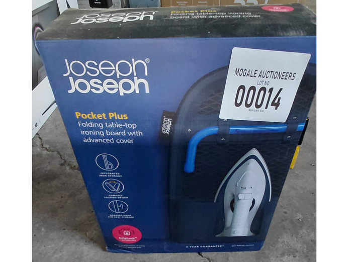 JOSEPH JOSEPH POCKET PLUS FOLDING TABLE-TOP IRONING BOARD WITH ADVANCED COVER 