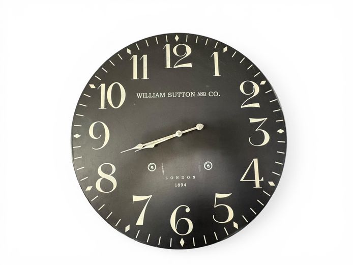 Large Decorative Wall Clock – William Sutton & Co London Style
