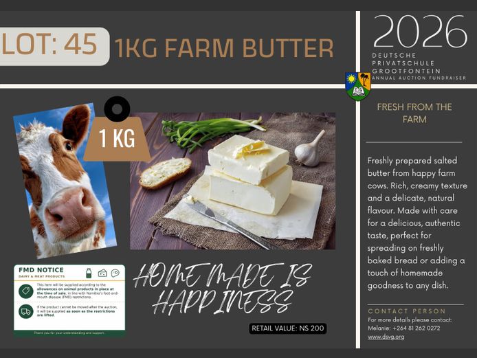 DEUTSCHE PRIVATSCHULE GROOTFONTEIN | 1KG FARM BUTTER
