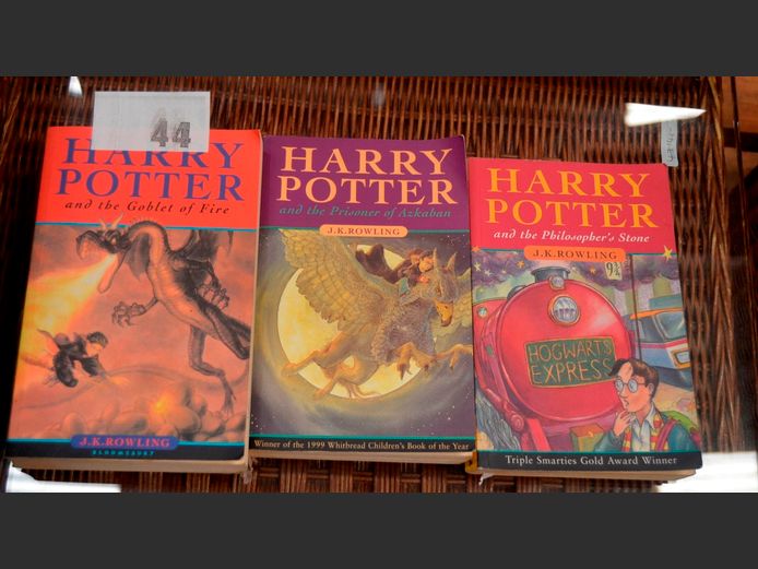 LOT OF 3 HARRY POTTER BOOKS: PRISONER OF AZKHABAN, GOBLET OF FIRE, etc