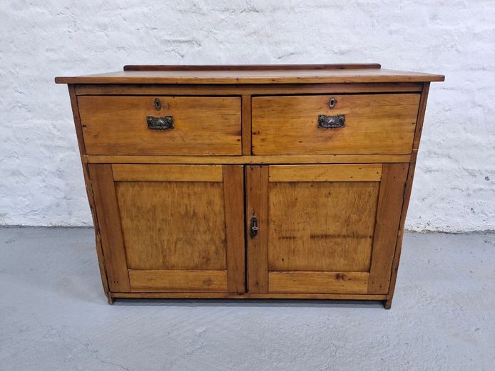 Antique Oregon Pine Kitchen Dresser / Sideboard