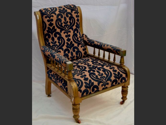 FLORAL UPHOLSTERED ARMCHAIR