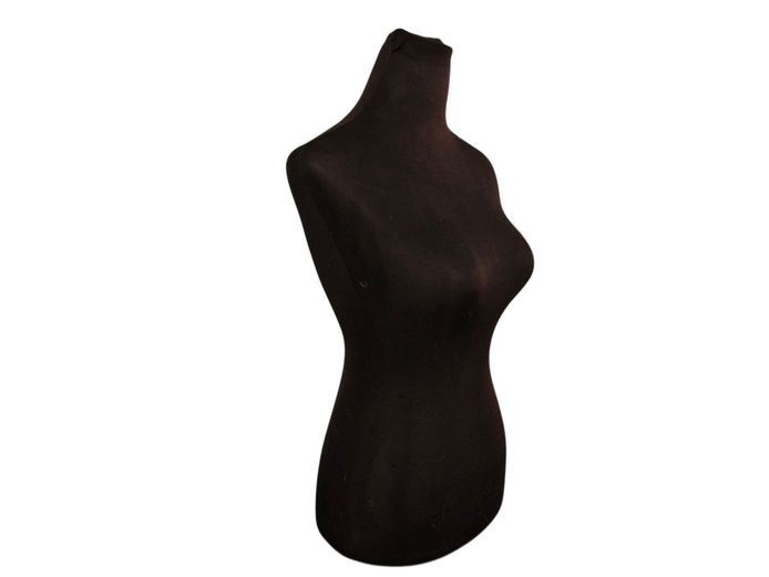 Black Fabric-Covered Female Display Mannequin