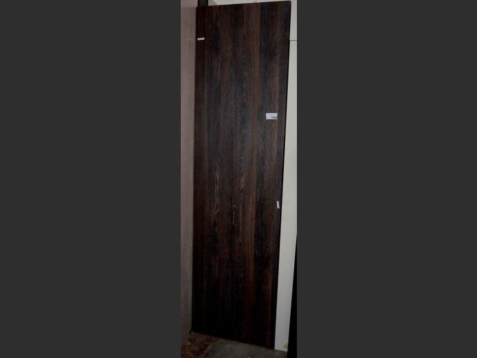 MAHOGANY FOIL PULL-OUT DOOR GROCERY CUPBOARD, 60 x 60 x 222cm