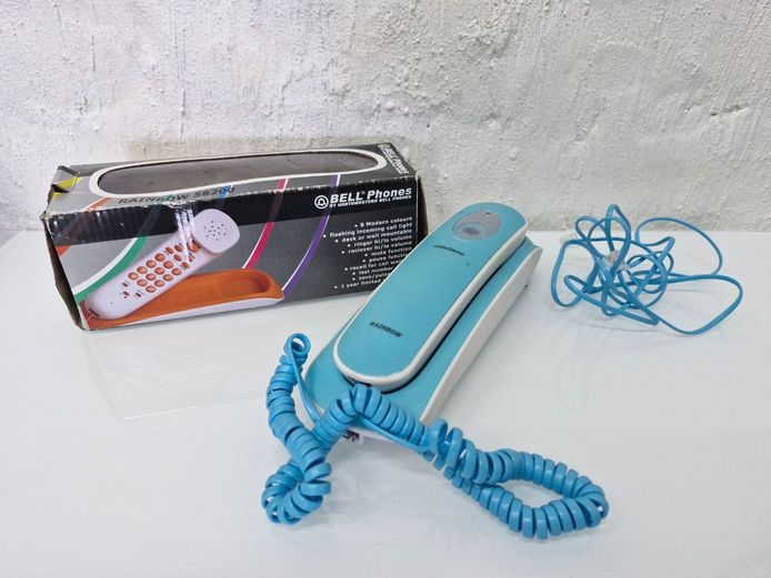 Vintage Northwestern Bell Phones Rainbow 58200 Slimline Telephone with Original Box