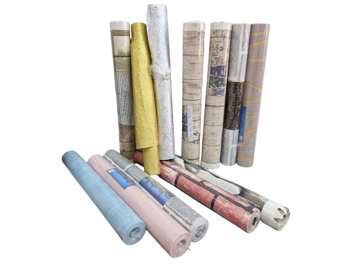 Lot of 12 Designer Wallpaper Rolls - Various Patterns